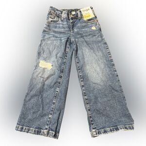 Nwt 5t wide leg cat & Jack girls adjustable waist jeans